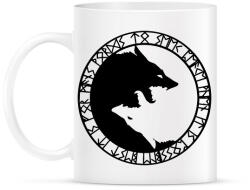 printfashion Viking farkasok - Bögre - Fehér (15517726)