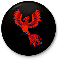 printfashion Főnix - Kitűző, hűtőmágnes - Fekete (14018052)