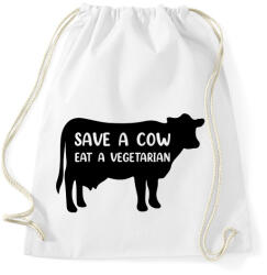 printfashion Mentsd meg egy tehenet - Sportzsák, Tornazsák - Fehér (8200486)