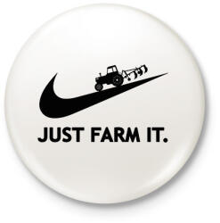printfashion Just farm it. - Kitűző, hűtőmágnes - Fehér (14105687)