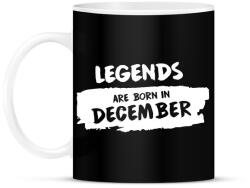 printfashion A legendák decemberben születnek - Bögre - Fekete (1852202)