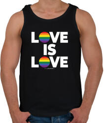 printfashion LOVE IS LOVE - humanista - LMBT / LMBTQI (128) - Férfi atléta - Fekete (3910071)