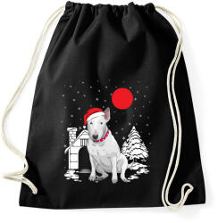 printfashion Bullterrier karácsony - Sportzsák, Tornazsák - Fekete (1114977)
