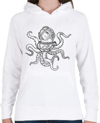printfashion Polip - Női kapucnis pulóver - Fehér (12660897)