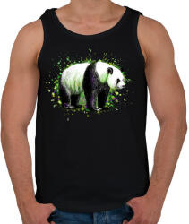 printfashion Festett panda - Férfi atléta - Fekete (4957487)