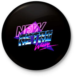 printfashion New Retro Wave - Kitűző, hűtőmágnes - Fekete (3096560)