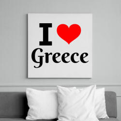 printfashion I love Greece - Vászonkép - Fehér (10546859)