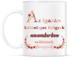 printfashion szülinap november virágos - Bögre - Fehér (16839402)