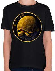 printfashion teknős - Gyerek póló - Fekete (13840522)