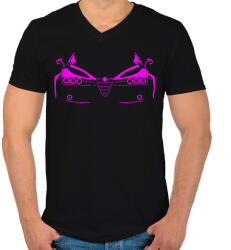 printfashion Alfa Romeo 159 pink - Férfi V-nyakú póló - Fekete (13032752)