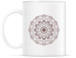 printfashion Barna mandala - Bögre - Fehér (4069341)