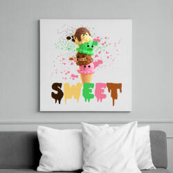 printfashion SWEET - Vászonkép - Fehér (6632299)
