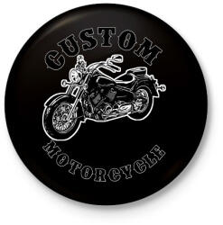 printfashion custom motorcycle - Kitűző, hűtőmágnes - Fekete (11596762)