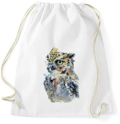 printfashion Painted Owl - Sportzsák, Tornazsák - Fehér (1249685)