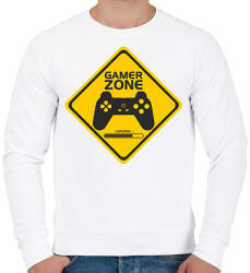 printfashion Gamer Zone - Férfi pulóver - Fehér (7797528)