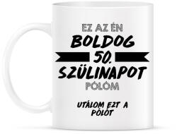 printfashion Utálom ezt a pólót - 50. - Bögre - Fehér (11701172)