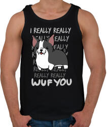 printfashion Boston terrier - Férfi atléta - Fekete (1489220)