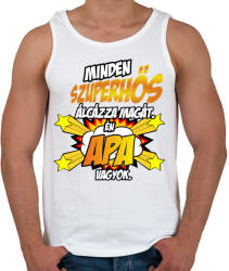 printfashion Szuperhős apa - Férfi atléta - Fehér (5383026)