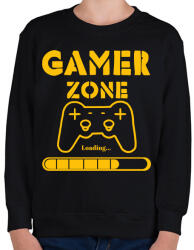 printfashion Gamer zone - Gyerek pulóver - Fekete (5308808)