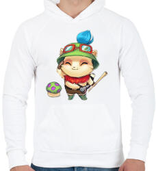 printfashion Teemo - Férfi kapucnis pulóver - Fehér (14978185)