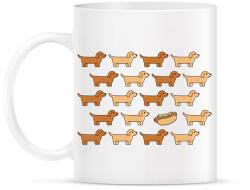 printfashion Hot dog - tacskók - Bögre - Fehér (11851818)