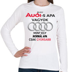 printfashion audika - Női hosszú ujjú póló - Fehér (2222258)