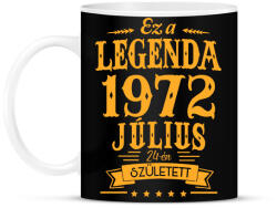 printfashion Ez a legenda 1972 július 24-én született - Bögre - Fekete (7422636)