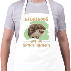 printfashion Hedgehogs are my spirit animal - Kötény - Fehér (7094807)