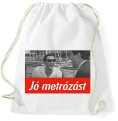 printfashion Jó metrózást - Sportzsák, Tornazsák - Fehér (1082356)