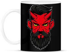 printfashion szakáll-sátáni erő - Bögre - Fekete (4160207)