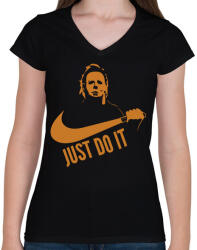 printfashion Just do it halloween 2 - Női V-nyakú póló - Fekete (1789475)