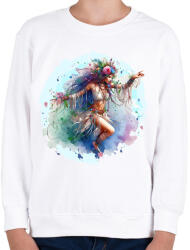 printfashion Sámánlány - Gyerek pulóver - Fehér (15884638)