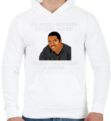 printfashion az orvos aztmondta. . . - Férfi kapucnis pulóver - Fehér (2084318)