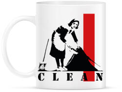 printfashion Clean - Banksy - Bögre - Fehér (9285225)