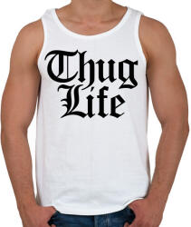 printfashion Thug Life - Férfi atléta - Fehér (2517433)