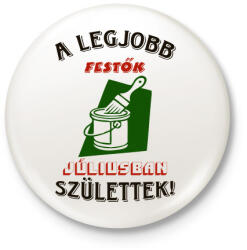 printfashion Festő szülinapja július színes - Kitűző, hűtőmágnes - Fehér (5476400)