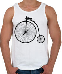 printfashion Retro bicikli - Férfi atléta - Fehér (6156274)