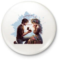 printfashion Boldoggá tennél egy életre? - Kitűző, hűtőmágnes - Fehér (15542653)