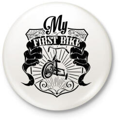 printfashion Az első biciklim - Kitűző, hűtőmágnes - Fehér (3074490)