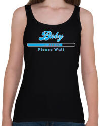 printfashion baby-loading-blue-white - Női atléta - Fekete (779782)