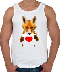 printfashion Watercolor fox love - Férfi atléta - Fehér (1149214)