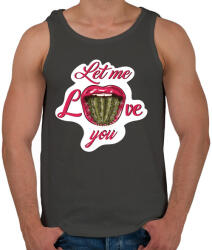 printfashion Engedd, hogy szeresselek! - Férfi atléta - Sötétszürke (415786)