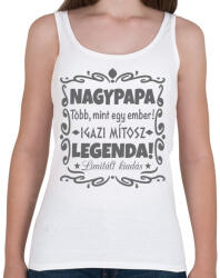 printfashion Nagypapa legenda - Női atléta - Fehér (1240636)
