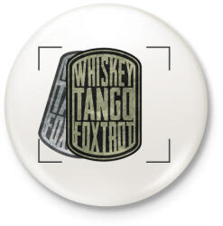 printfashion WTF - Kitűző, hűtőmágnes - Fehér (3076931)