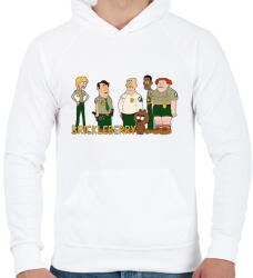 printfashion Brickleberry - Férfi kapucnis pulóver - Fehér (2031905)