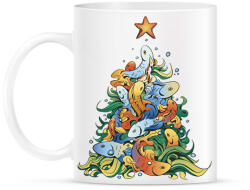 printfashion Horgász karácsonyfa - Bögre - Fehér (14739335)