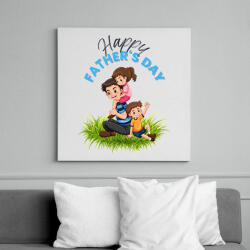 printfashion Boldog Apák napját - Vászonkép - Fehér (13930293)