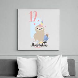 printfashion 12. Alpakaliptikus születésnap - Vászonkép - Fehér (6637884)