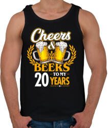 printfashion Cheers & Beers - 20 - Férfi atléta - Fekete (4590604)