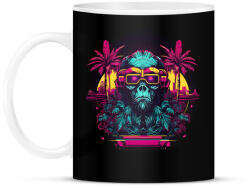 printfashion Cyberpunk majom - Bögre - Fekete (14035693)